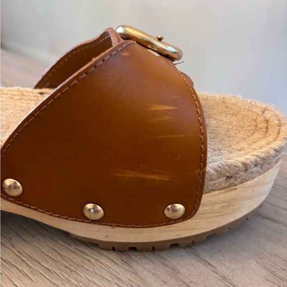 See By Chloé Viviane Buckled LeatherSlide Clog In Light Brown Size 38/7.5 - Picture 7 of 12